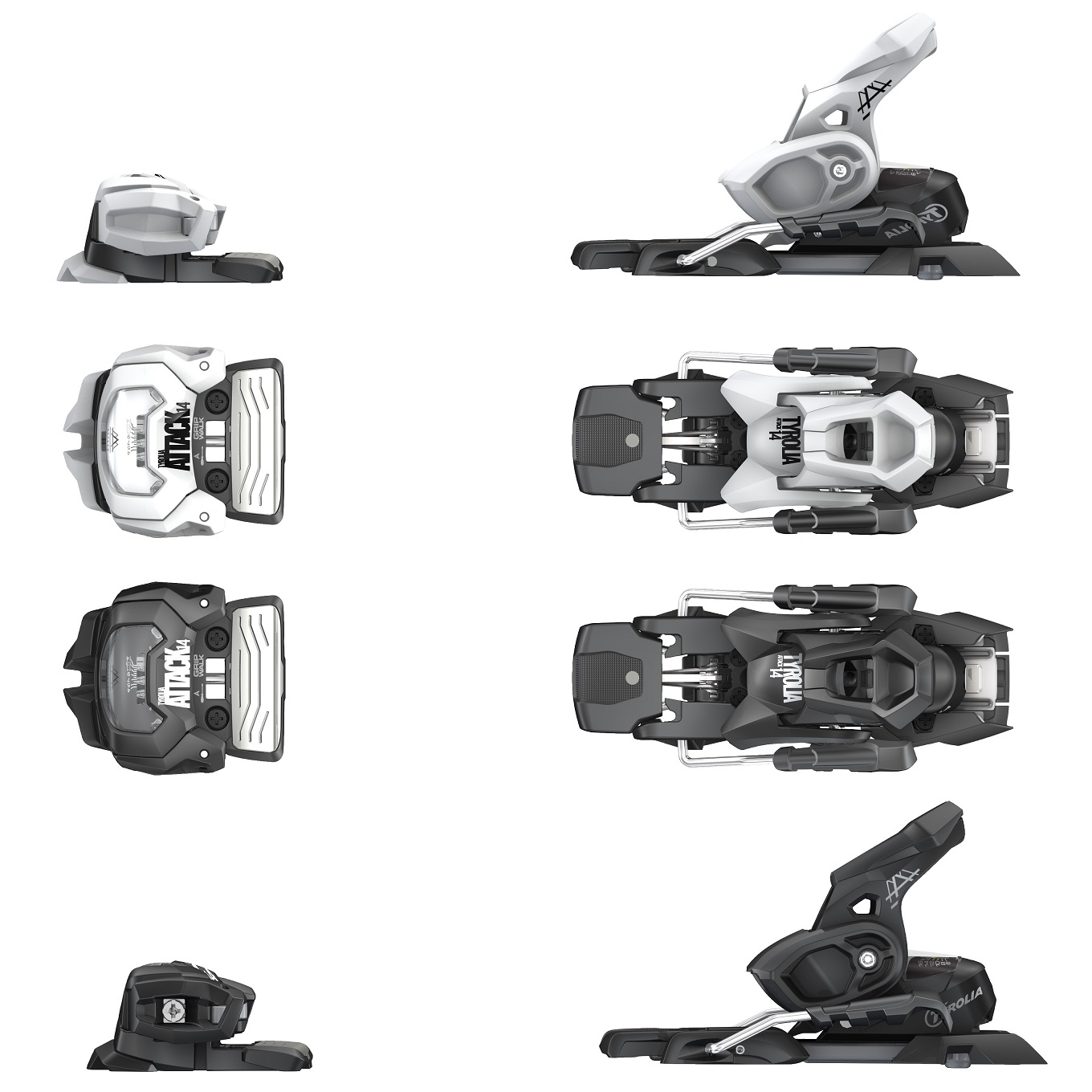 Крепления горнолыжные Head ATTACK 14 GW W/O BR.[A]s.bk/m.wh mix